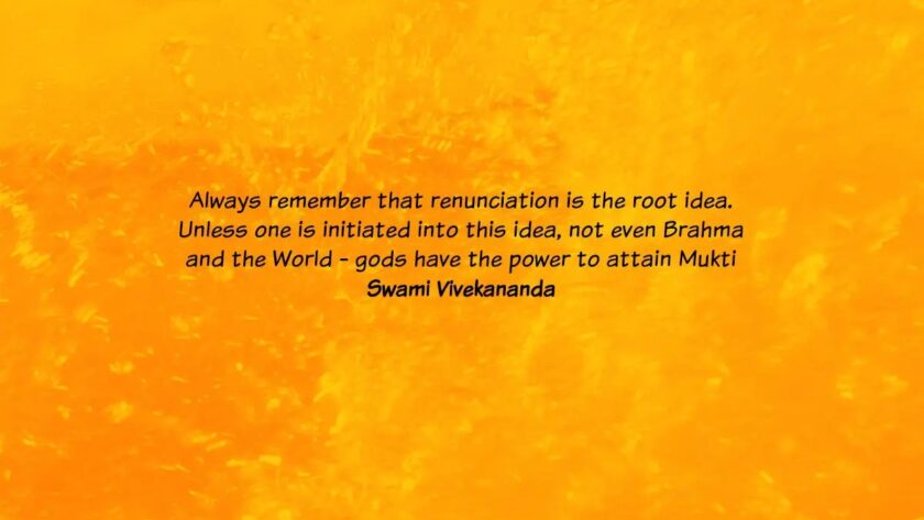 Renunciation quote by Vivekananda