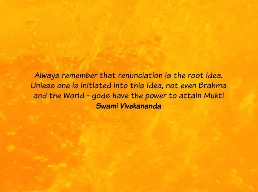 Renunciation quote by Vivekananda