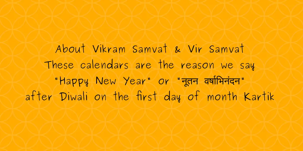 Vir Samvat and Vikram Samvat Traditional Indian Calendars