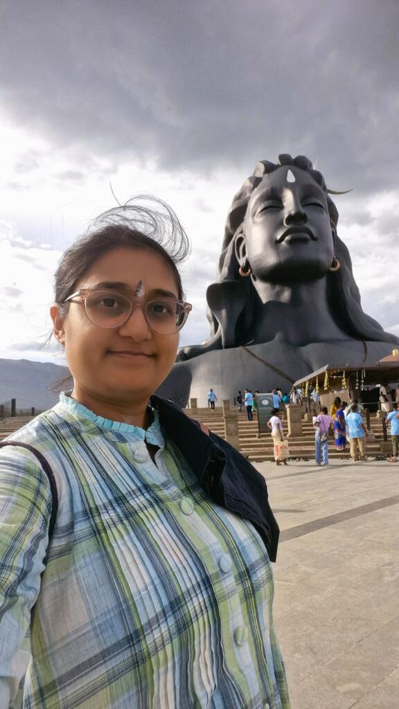 Priyanka Dalal at Adiyogi Coimbatore - Sadhguru